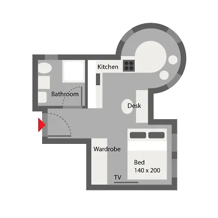 Little Castle Near Airport And Messe Apartament